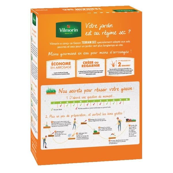 Gräs - Vilmorin - Gräs Torr Mark - 1 kg
