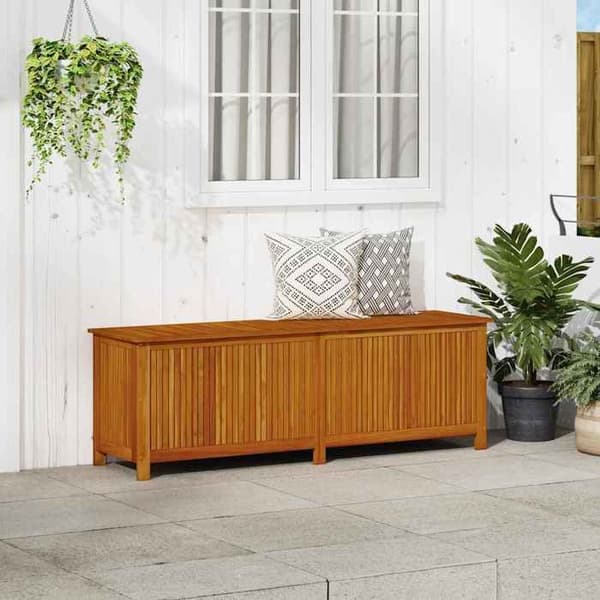vidaXL Trädgårdsförvaringslåda 175x50x58 cm Solid akaciaträ 316499
