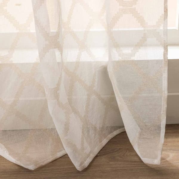 Gardiner med ringar "Solis" 140x240cm Vit