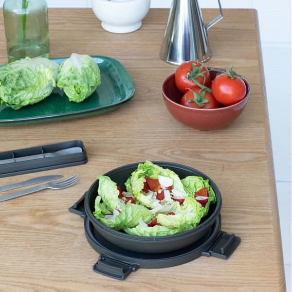 MAKE&TAKE LUNCH BOX PORTAVIVANDE RUND 1L MÖRKGREY