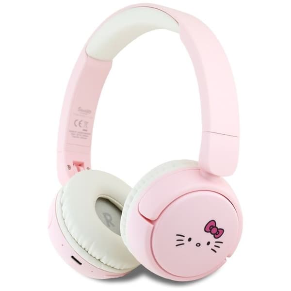 Bluetooth-hörlurar - Hello Kitty - Ansiktslogotyp - Autonomi 30h - Bluetooth 5.3 - Rosa