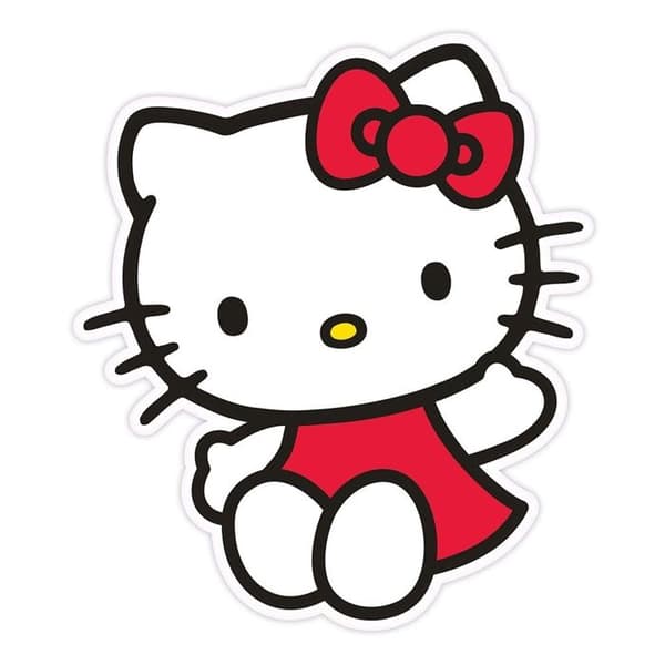 Herding - Hello Kitty - Kudde Hello Kitty Röd Klänning 36 cm