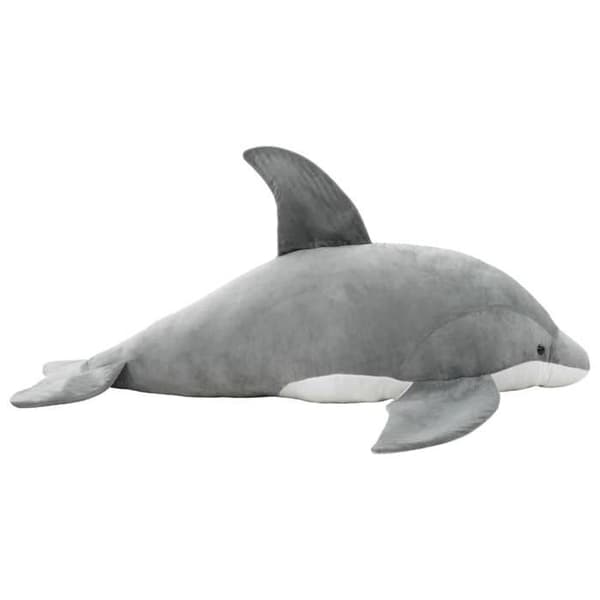 vidaXL Plush Dolphin Grey 80231