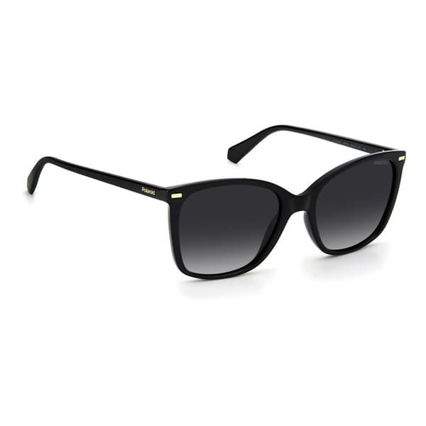 Sunglasses - Polaroid - PLD 4108/S BLACK - Wayfarer båge - Grå linser - Skydd 3