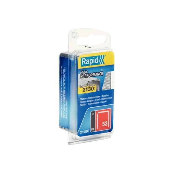 Rapid High Performance Staples nr. 53 6 mm vit galvaniserad kabelpack om 2000