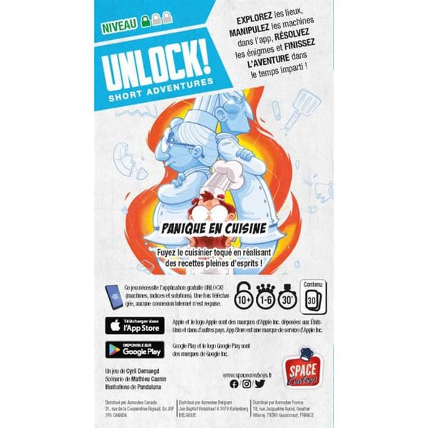 Pack scenario ASMODEE Unlock! Kortäventyr Panik i köket