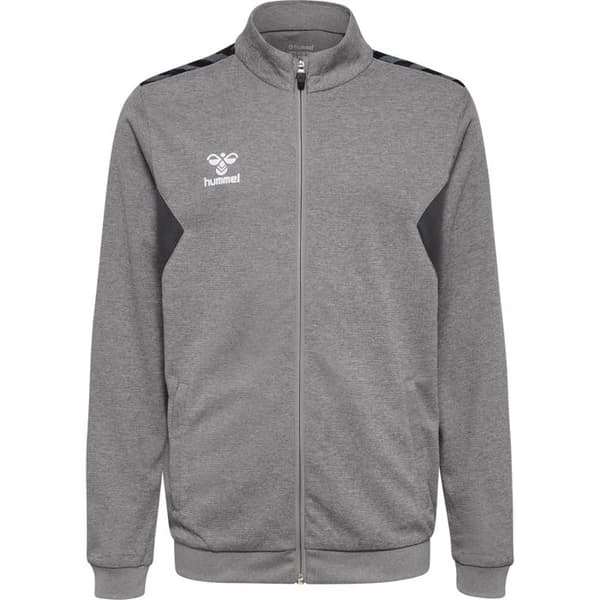 Hummel Authentic barn zip-up polyester träningsjacka - grå
