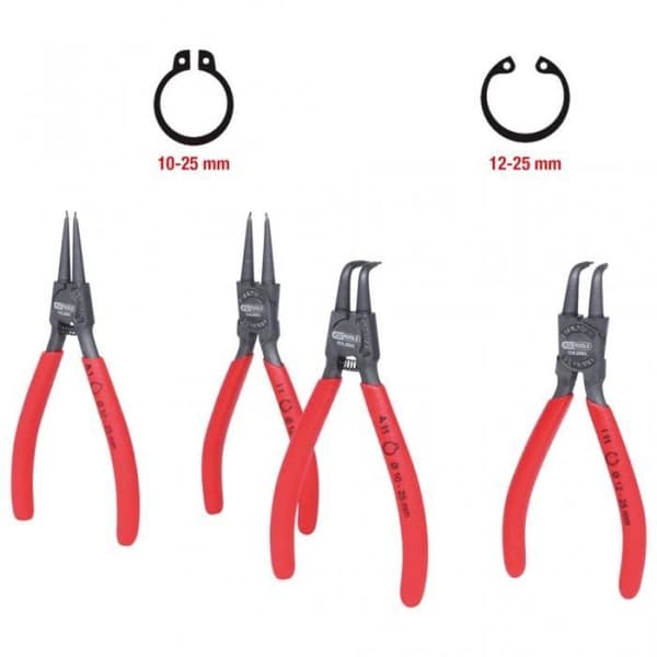 Bågklämma tång - KS TOOLS - 12-25mm - 4st - Kromvanadiumstål