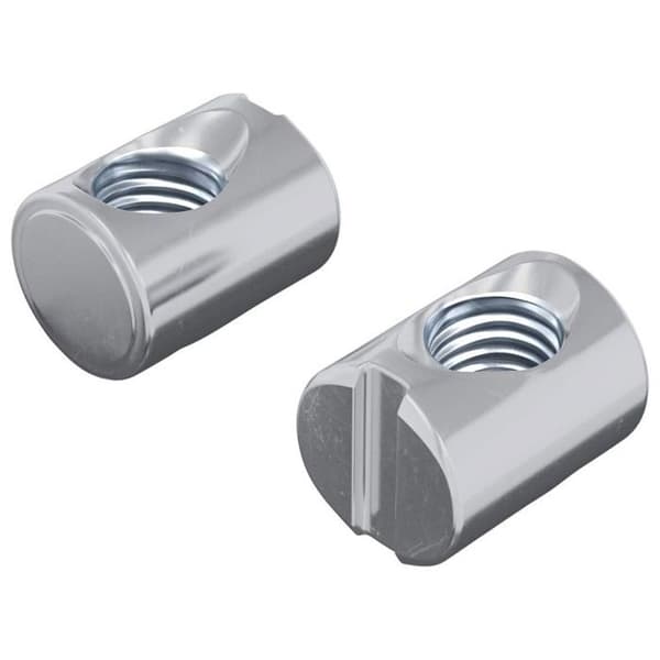 Gond för möbelmontering Vidaxl Fatmuttrar 2 st Zinkad M6 x 13 mm Järn