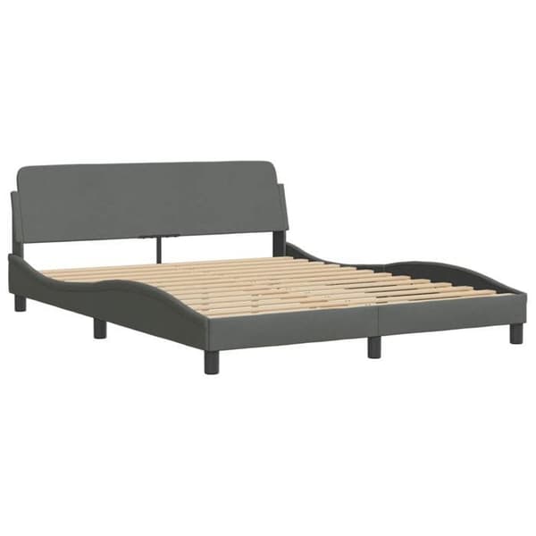 vidaXL Dover sängram mörkgrå 160x200 cm tyg 373206