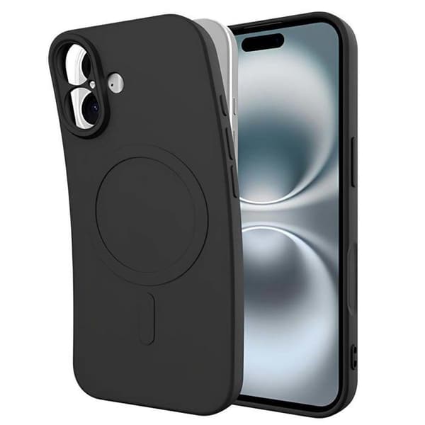 MagSafe-skal - JUST IN CASE - iPhone 17 - Slitstark TPU - Höjda kanter - Mikrofiberfoder