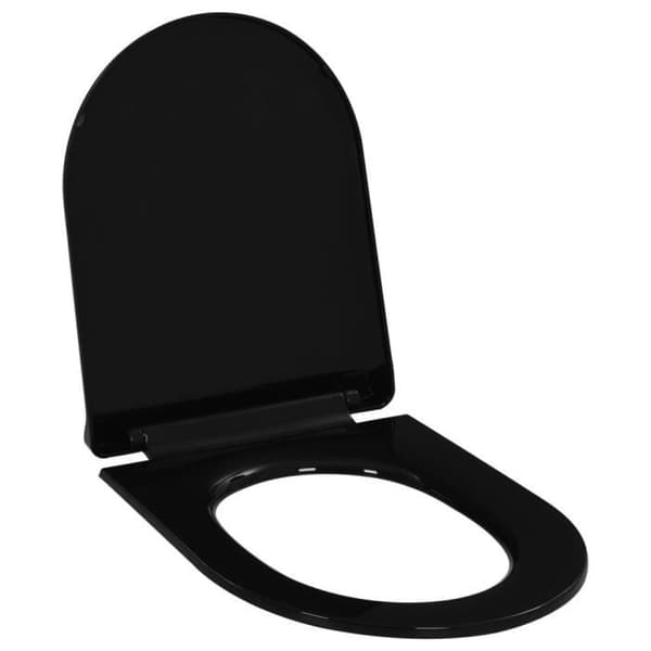vidaXL Soft Close Toalettsits Quick Release Svart