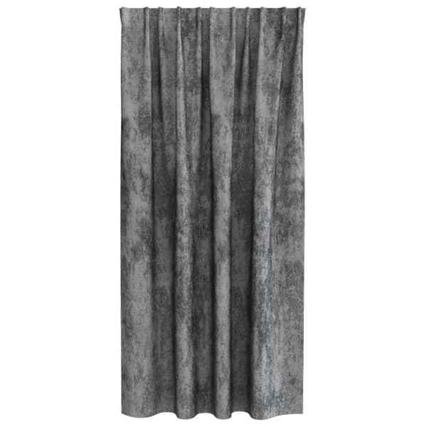 Gardiner 2 st med Öljett Grå 175x140 cm