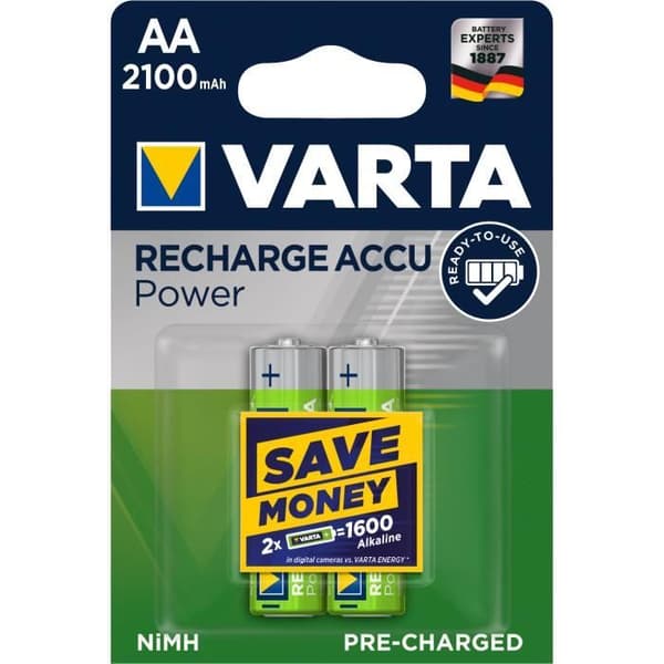 NiMH Power Micro (AAA) uppladdningsbart batteri med 800mAh - 2 st