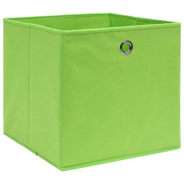 vidaXL Förvaringsboxar 4 st Grön 32x32x32 cm Tyg