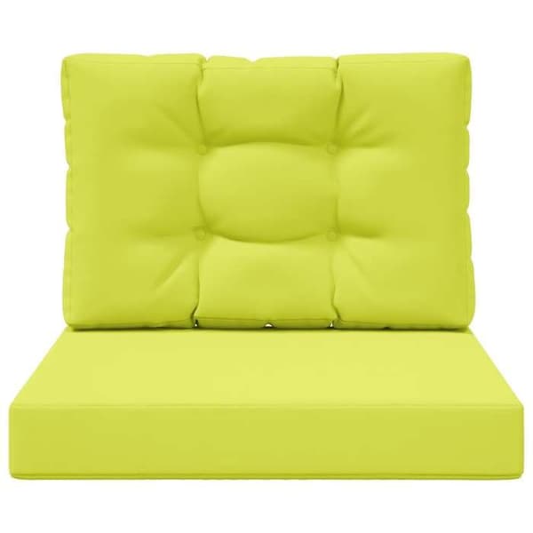 vidaXL Utomhussoffkudde 2 st Grön Polyester, Modern skumkudde för utomhus 900732
