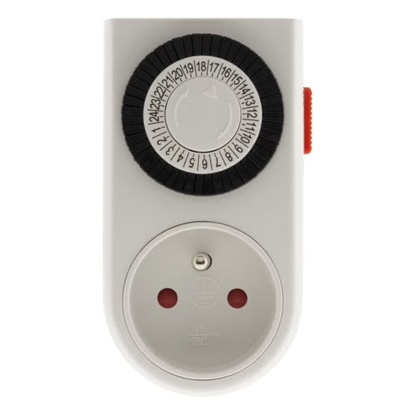 Mekanisk mini timer med indikatorströmbrytare - Vit - Otio