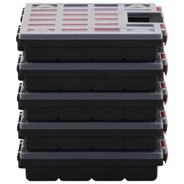 vidaXL Sortimentkartonger 5 st 34,5x25x5 cm Polypropen 152094