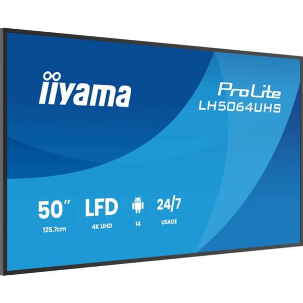 iiyama professionell display 55" 4K UHD Wi-Fi Android 14 för digital skyltning