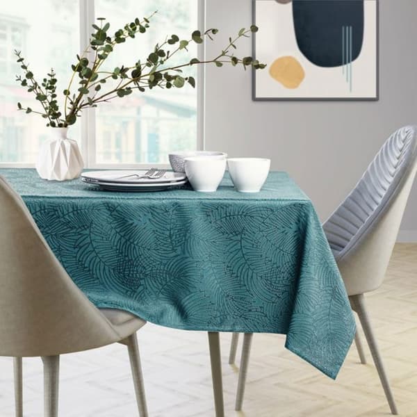 AmeliaHome Rektangulär duk 140 x 340 cm Petrol - Polyester med lotus-effekt och vattenavvisande