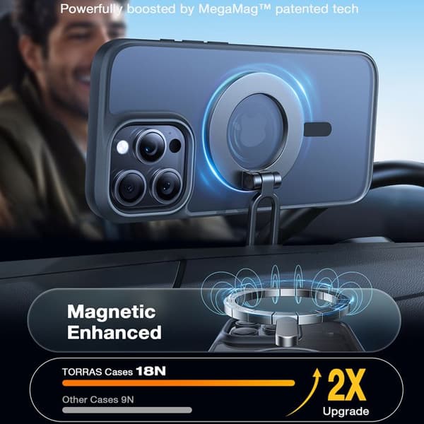 Skydd för iPhone 16 Pro Max - TORRAS - Guardian - MagSafe - Svart - Hård