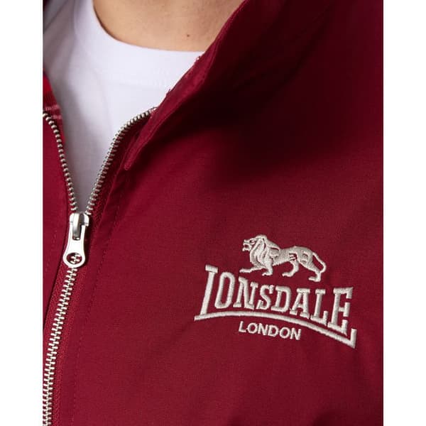 Lonsdale Classic-jacka - körsbärsröd
