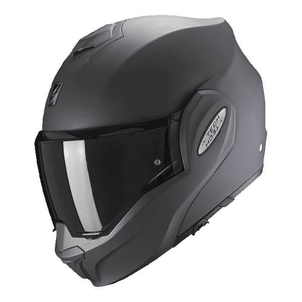 Modulär motorcykelhjälm Scorpion Exo-Tech Evo Solid ECE 22-06 - matt antracit - M