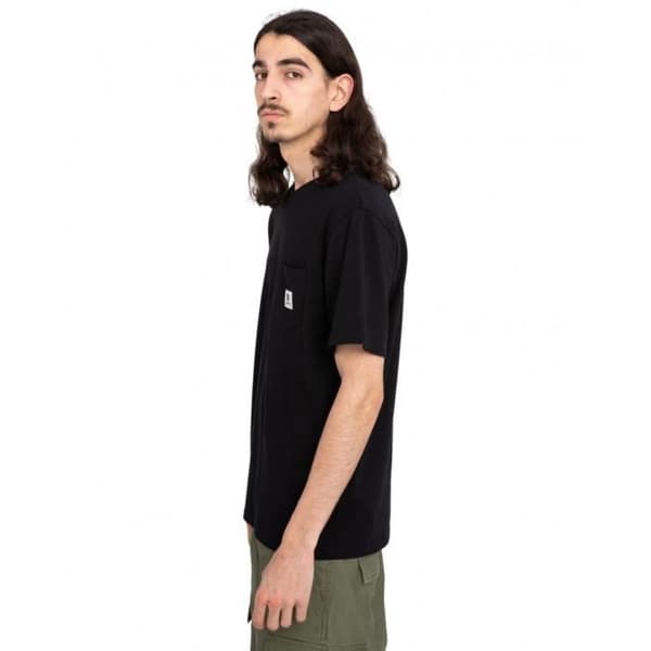 Herr T-shirt Element BASIC POCKET LABEL SS ELYKT00116-FBK - Svart - Bomull - Korta ärmar