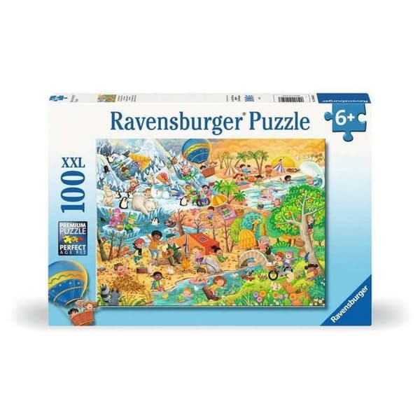 Pussel - De 4 årstider - 100 bitar - 49 x 36 cm - Blandat