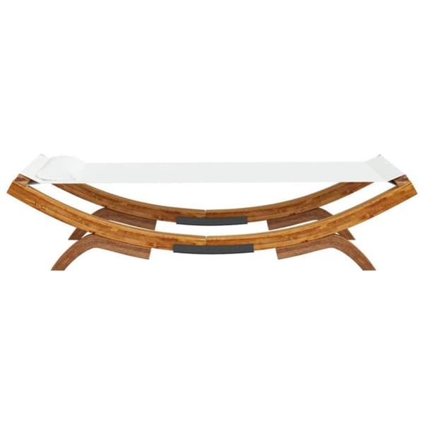vidaXL utomhusdagbädd 100x188,5x44 cm Solid Bentwood Cream