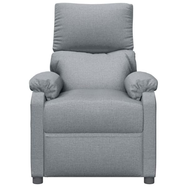 vidaXL Massagefåtölj Ljusgrå Tyg 348469