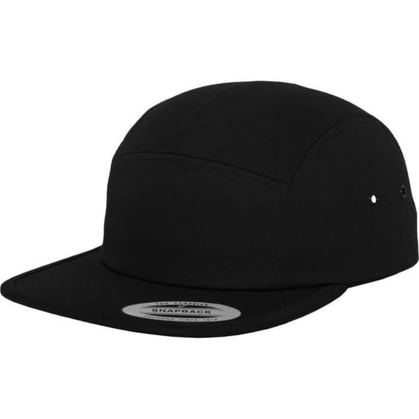 Snapback-keps - Flexfit - JOCKEY - 5 paneler - 100% bomull - Svart