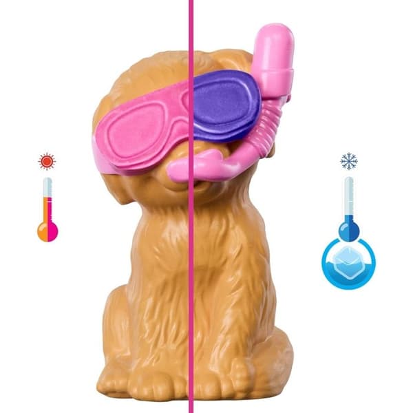 Barbie - Poolset med valpar och docka