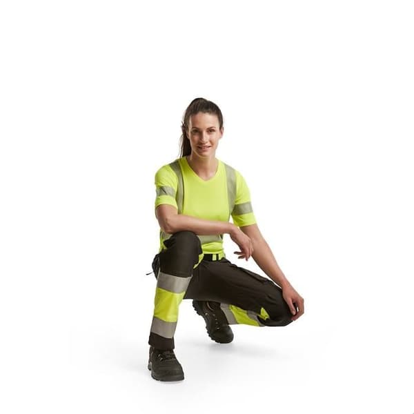 Blaklader kvinnors stretch-arbetsbyxor med hög synlighet