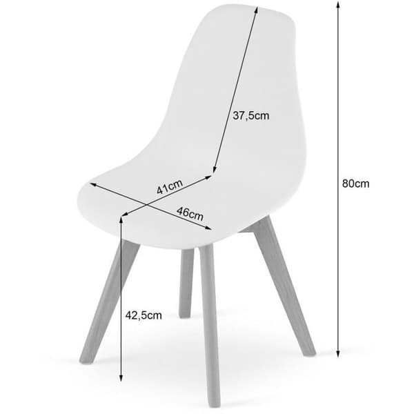 Stol - LEOBERT - KITO - Grafit - Set om 2 - Skandinavisk design