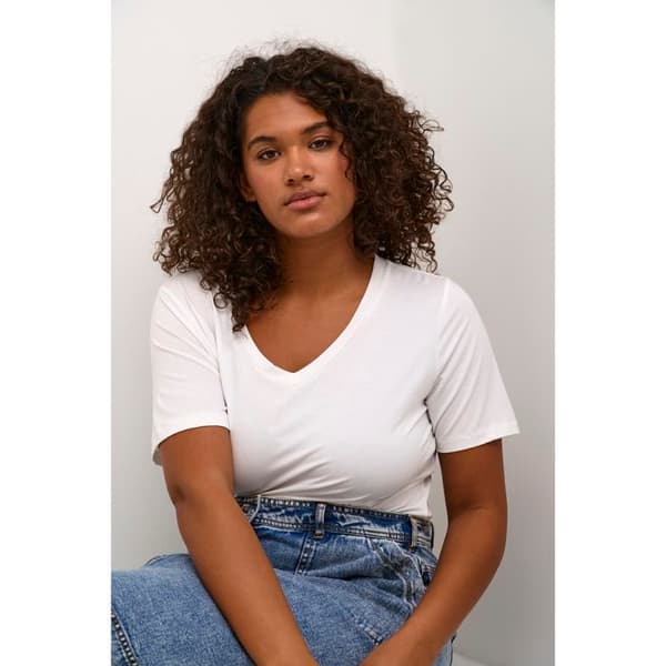 A-formad T-shirt för kvinnor KAFFE Curve Jena