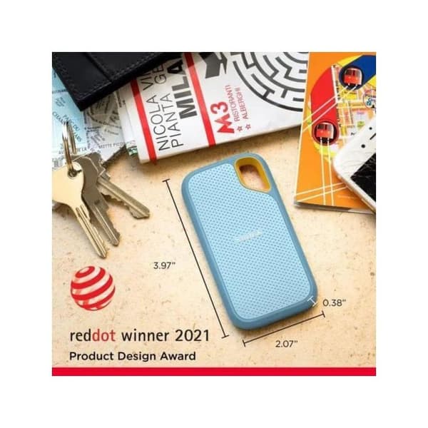 Extern hårddisk - SANDISK - Extreme Portable SSD - 4 To - USB-C - Stötsäker