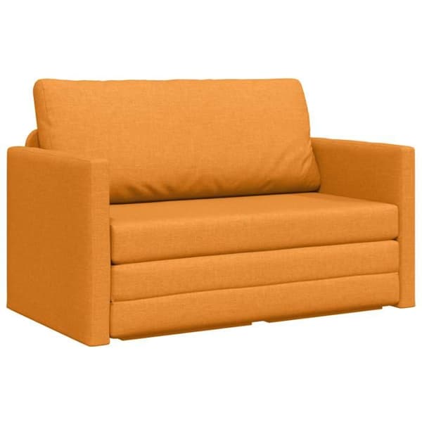 Mörkgul 2-i-1 sängsoffa 124x71x78 cm