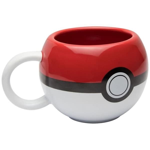 Mugg - Pokémon - Röd och Vit - Keramik - Cylindrisk - 490 ml