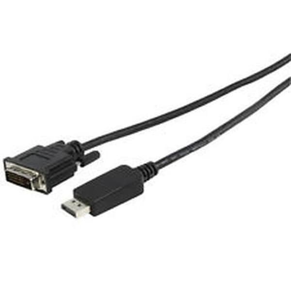 Video kabel - FUJITSU - DP - DVI - 0,40 m - DisplayPort - Svart