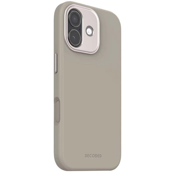 Silikonskal - DECODED - iPhone 17 - Antimikrobiell - Kompatibel med MagSafe - Beige