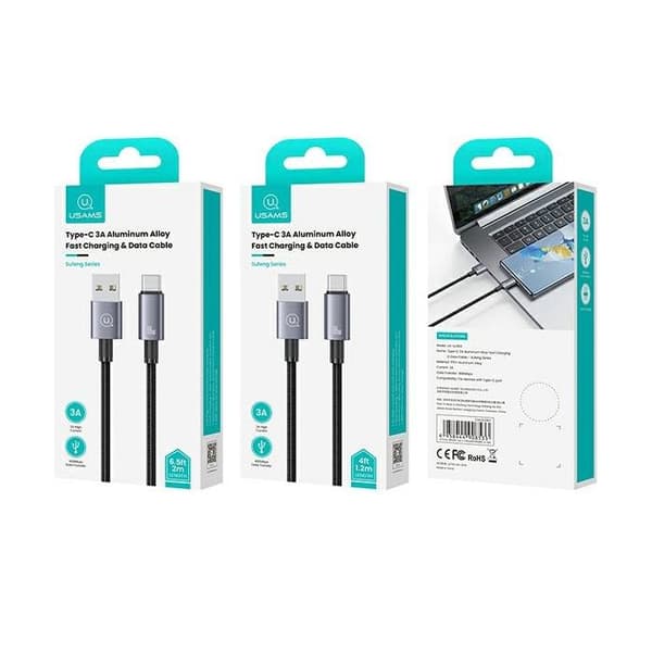 USB-C-kabel 1,2 m 60 W - snabbladdning, flätad