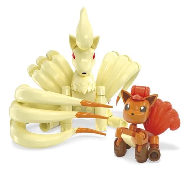 MEGA-Pokémon-Vulpix Evolution-Låda med 2 figurer och 145 delar HTH79