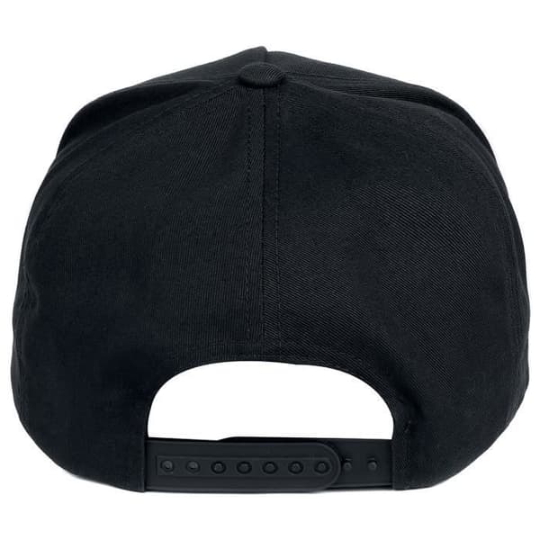 Snapback Flexfit 5-panel böjd klassisk svart - 100% bomull, unisex