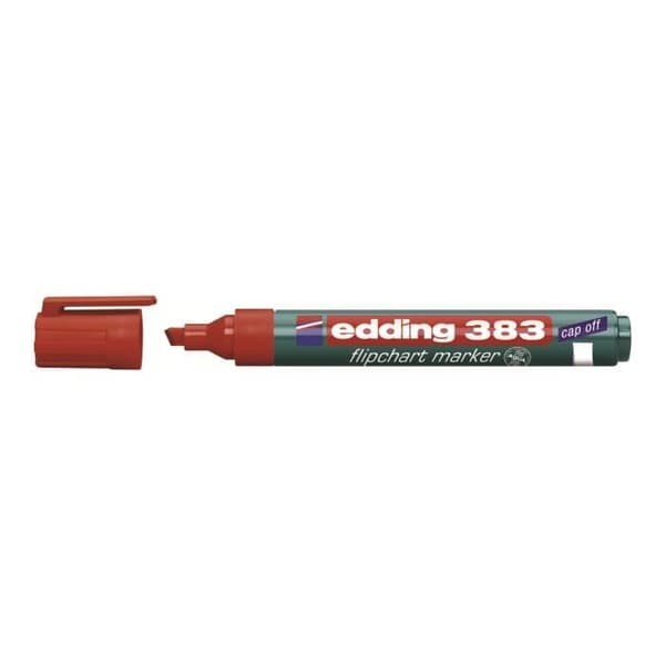 edding 383 blädderblock Blädderblocksmarkör rött vattenbaserat bläck 1-5 mm