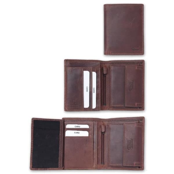 Plånbok - CAMEL ACTIVE - CM0128 - Läder - Brun - 3 flikar - 9x12x2cm