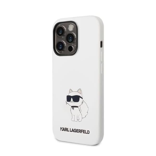 Karl Lagerfeld Silikonfodral Choupette för iPhone 14 Pro - Vit