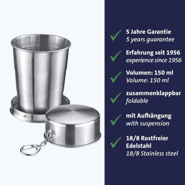 Utrustning - WESTMARK - 61592260 - Kopp i rostfritt stål - 150 ml - 5 års garanti