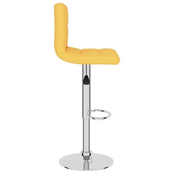 vidaXL Barstolar set om 2 senapsgul tyg 334246