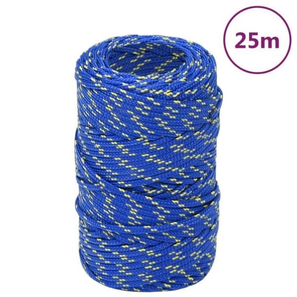152423 vidaXL Båtrep Blå 2 mm 25 m Polypropen